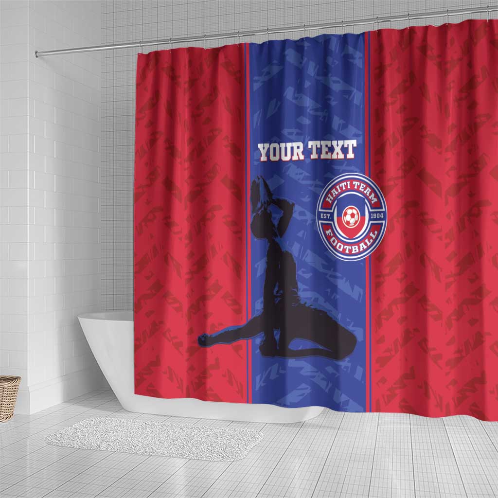 Custom Haiti Football Shower Curtain Go Les Grenadiers