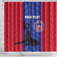 Custom Haiti Football Shower Curtain Go Les Grenadiers