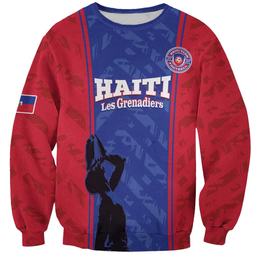 Custom Haiti Football Sweatshirt Go Les Grenadiers - Wonder Print Shop