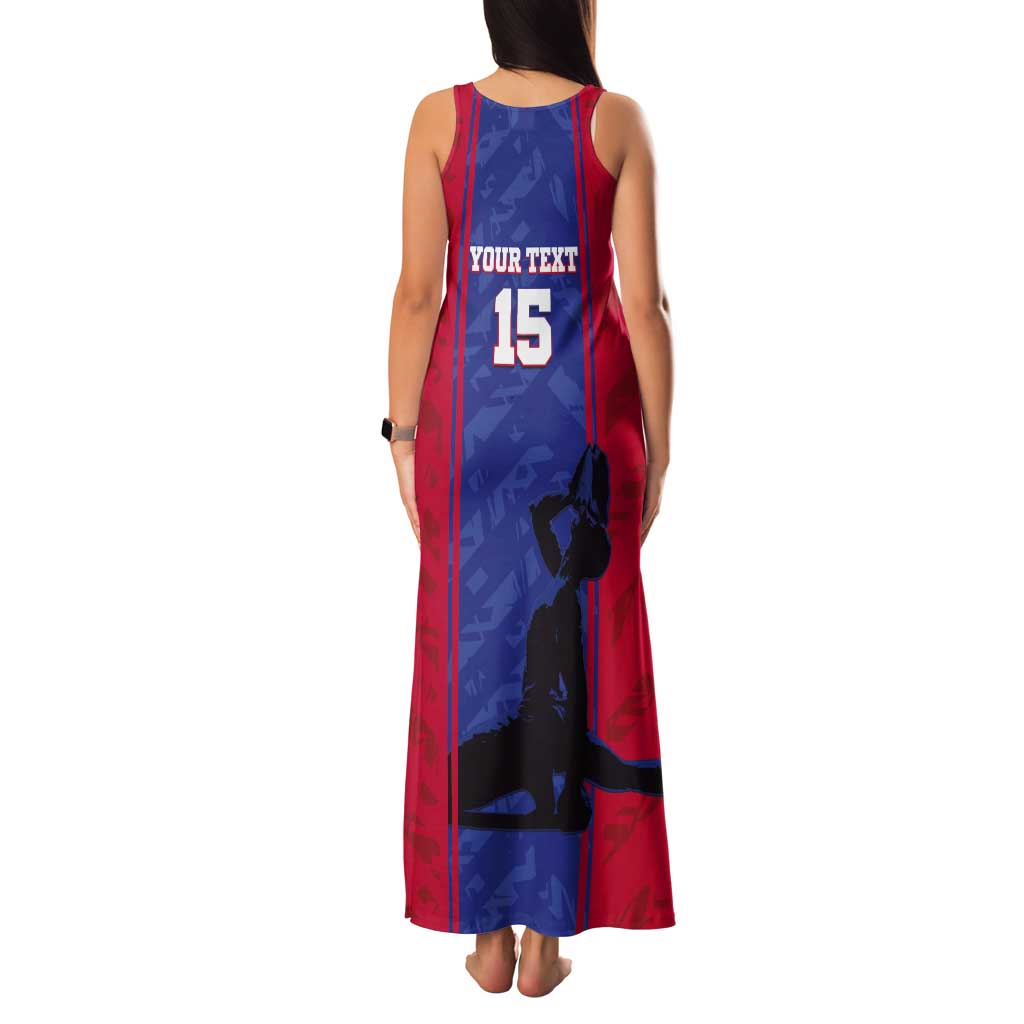 Custom Haiti Football Tank Maxi Dress Go Les Grenadiers - Wonder Print Shop