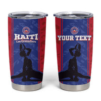Custom Haiti Football Tumbler Cup Go Les Grenadiers - Wonder Print Shop