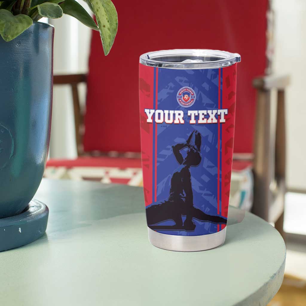 Custom Haiti Football Tumbler Cup Go Les Grenadiers - Wonder Print Shop