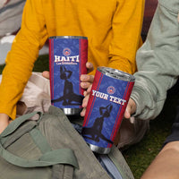 Custom Haiti Football Tumbler Cup Go Les Grenadiers - Wonder Print Shop