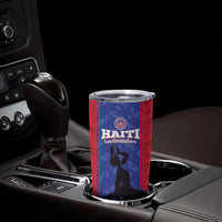 Custom Haiti Football Tumbler Cup Go Les Grenadiers - Wonder Print Shop