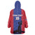 Custom Haiti Football Wearable Blanket Hoodie Go Les Grenadiers - Wonder Print Shop
