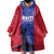 Custom Haiti Football Wearable Blanket Hoodie Go Les Grenadiers - Wonder Print Shop