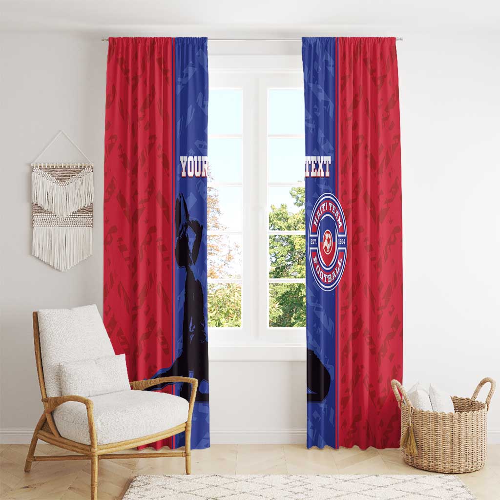 Custom Haiti Football Window Curtain Go Les Grenadiers - Wonder Print Shop