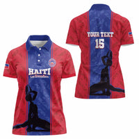 Custom Haiti Football Women Polo Shirt Go Les Grenadiers - Wonder Print Shop