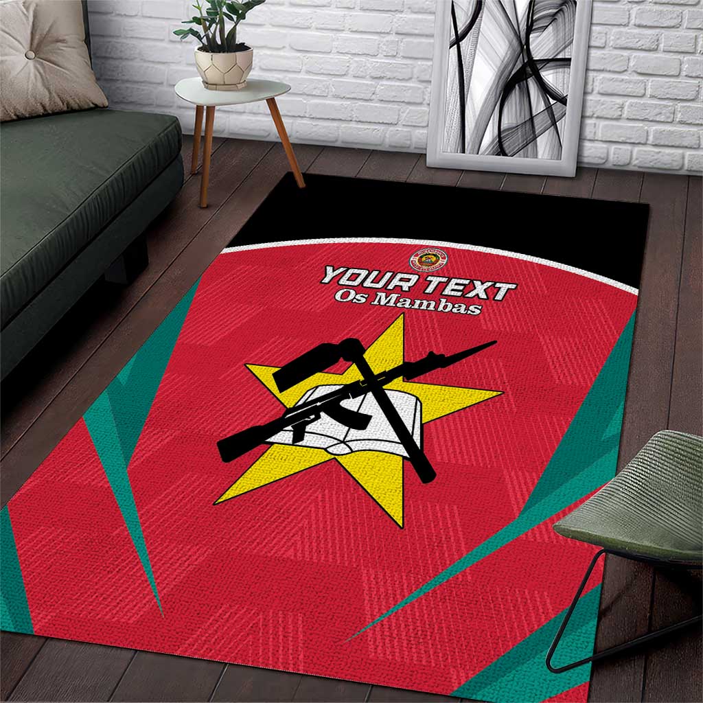 Custom Mozambique Football Area Rug Go Os Mambas - Wonder Print Shop