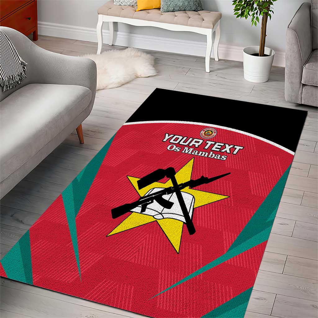 Custom Mozambique Football Area Rug Go Os Mambas - Wonder Print Shop