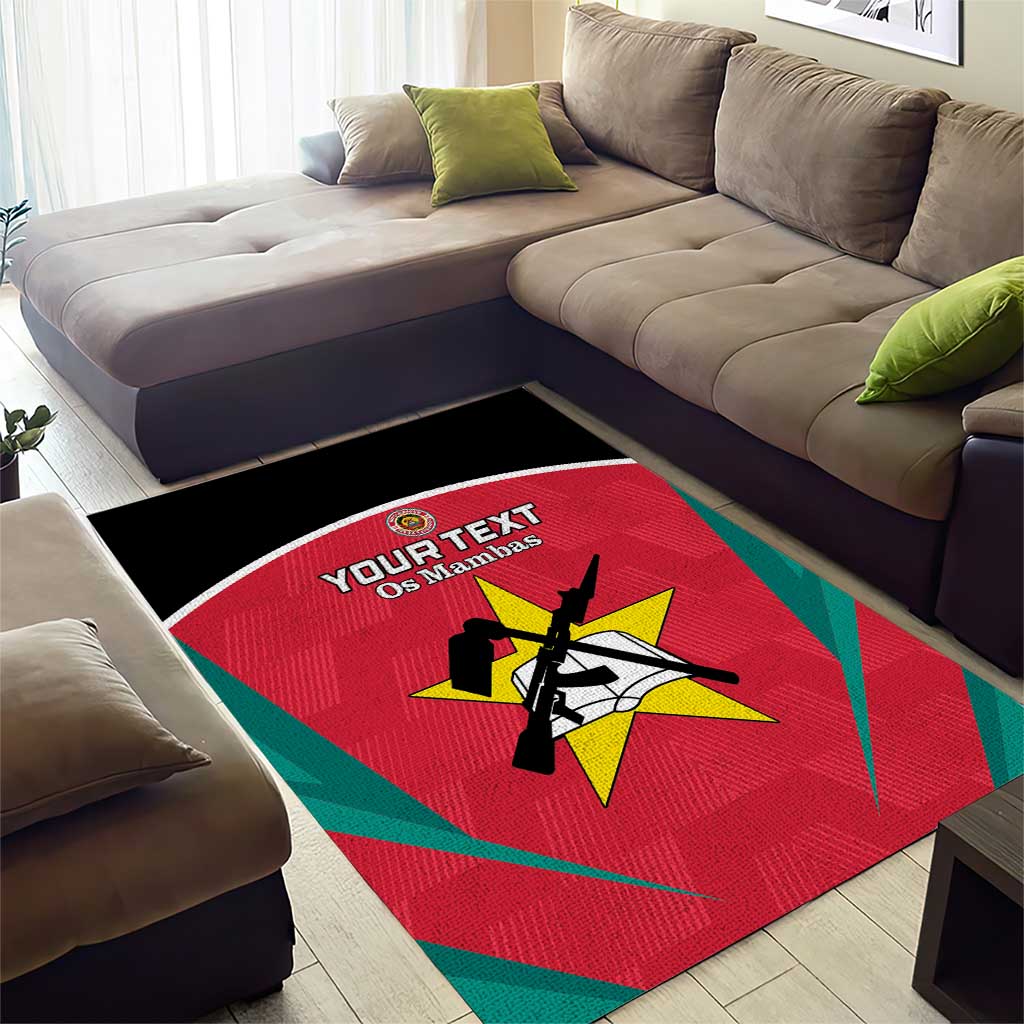 Custom Mozambique Football Area Rug Go Os Mambas - Wonder Print Shop