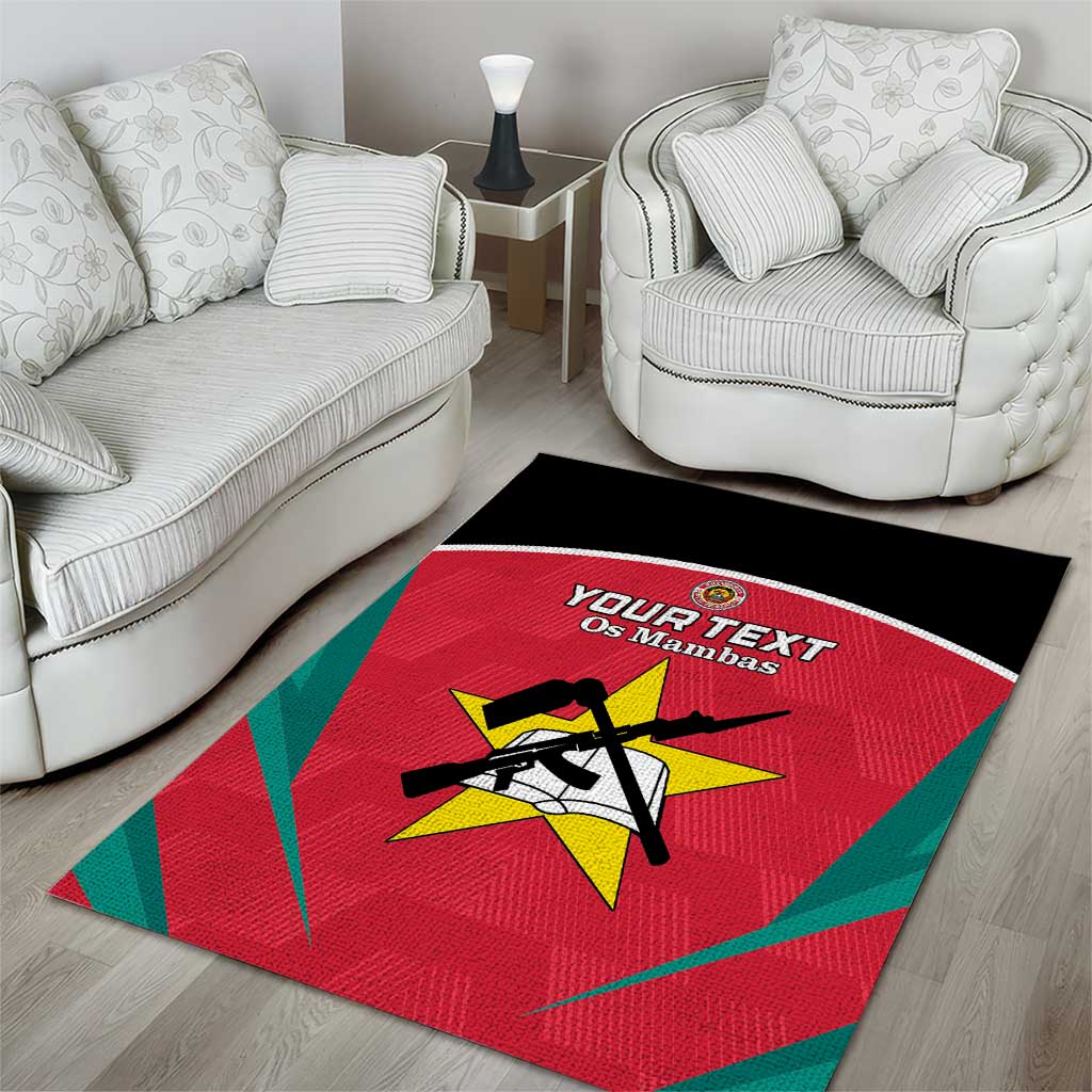 Custom Mozambique Football Area Rug Go Os Mambas - Wonder Print Shop