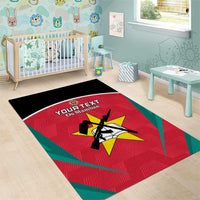 Custom Mozambique Football Area Rug Go Os Mambas - Wonder Print Shop