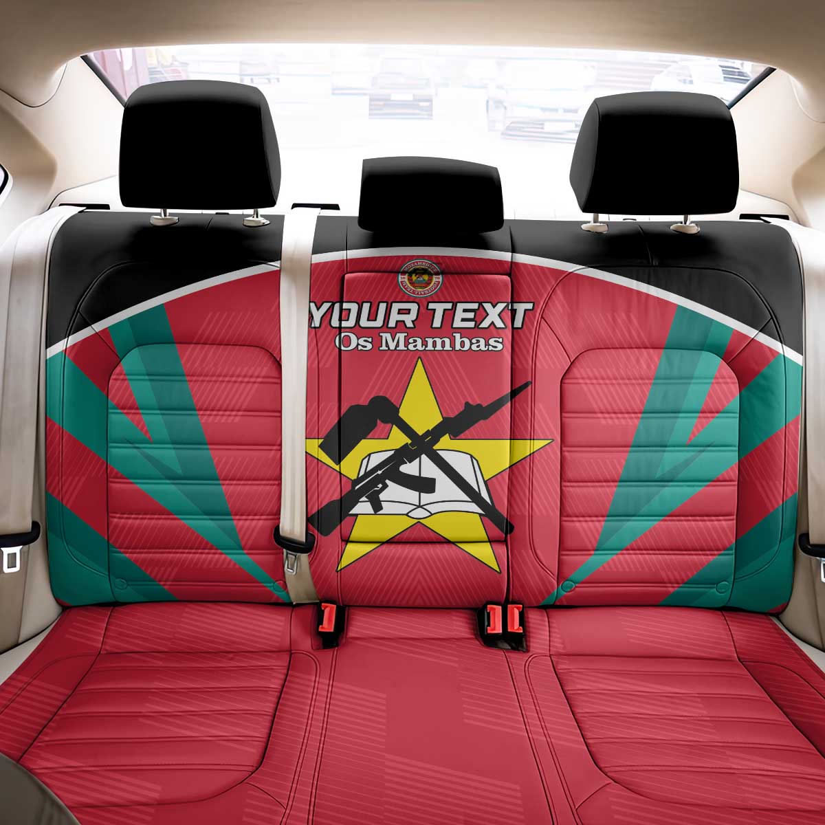Custom Mozambique Football Back Car Seat Cover Go Os Mambas - Wonder Print Shop