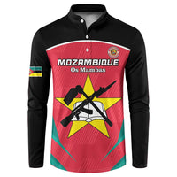 Custom Mozambique Football Button Sweatshirt Go Os Mambas - Wonder Print Shop