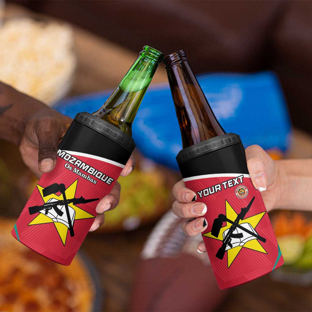 Custom Mozambique Football 4 in 1 Can Cooler Tumbler Go Os Mambas - Wonder Print Shop
