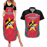 Custom Mozambique Football Couples Matching Summer Maxi Dress and Hawaiian Shirt Go Os Mambas - Wonder Print Shop