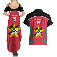Custom Mozambique Football Couples Matching Summer Maxi Dress and Hawaiian Shirt Go Os Mambas - Wonder Print Shop