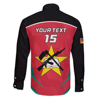 Custom Mozambique Football Family Matching Long Sleeve Bodycon Dress and Hawaiian Shirt Go Os Mambas - Wonder Print Shop