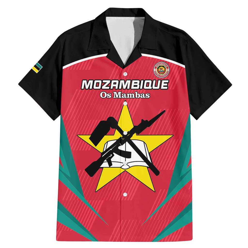 Custom Mozambique Football Family Matching Mermaid Dress and Hawaiian Shirt Go Os Mambas - Wonder Print Shop