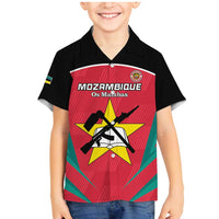 Custom Mozambique Football Family Matching Mermaid Dress and Hawaiian Shirt Go Os Mambas - Wonder Print Shop