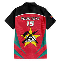 Custom Mozambique Football Family Matching Off The Shoulder Long Sleeve Dress and Hawaiian Shirt Go Os Mambas - Wonder Print Shop