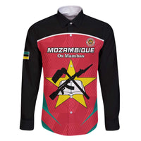 Custom Mozambique Football Family Matching Off The Shoulder Long Sleeve Dress and Hawaiian Shirt Go Os Mambas - Wonder Print Shop