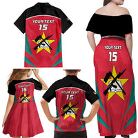 Custom Mozambique Football Family Matching Off Shoulder Maxi Dress and Hawaiian Shirt Go Os Mambas - Wonder Print Shop