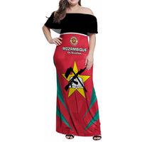 Custom Mozambique Football Family Matching Off Shoulder Maxi Dress and Hawaiian Shirt Go Os Mambas - Wonder Print Shop