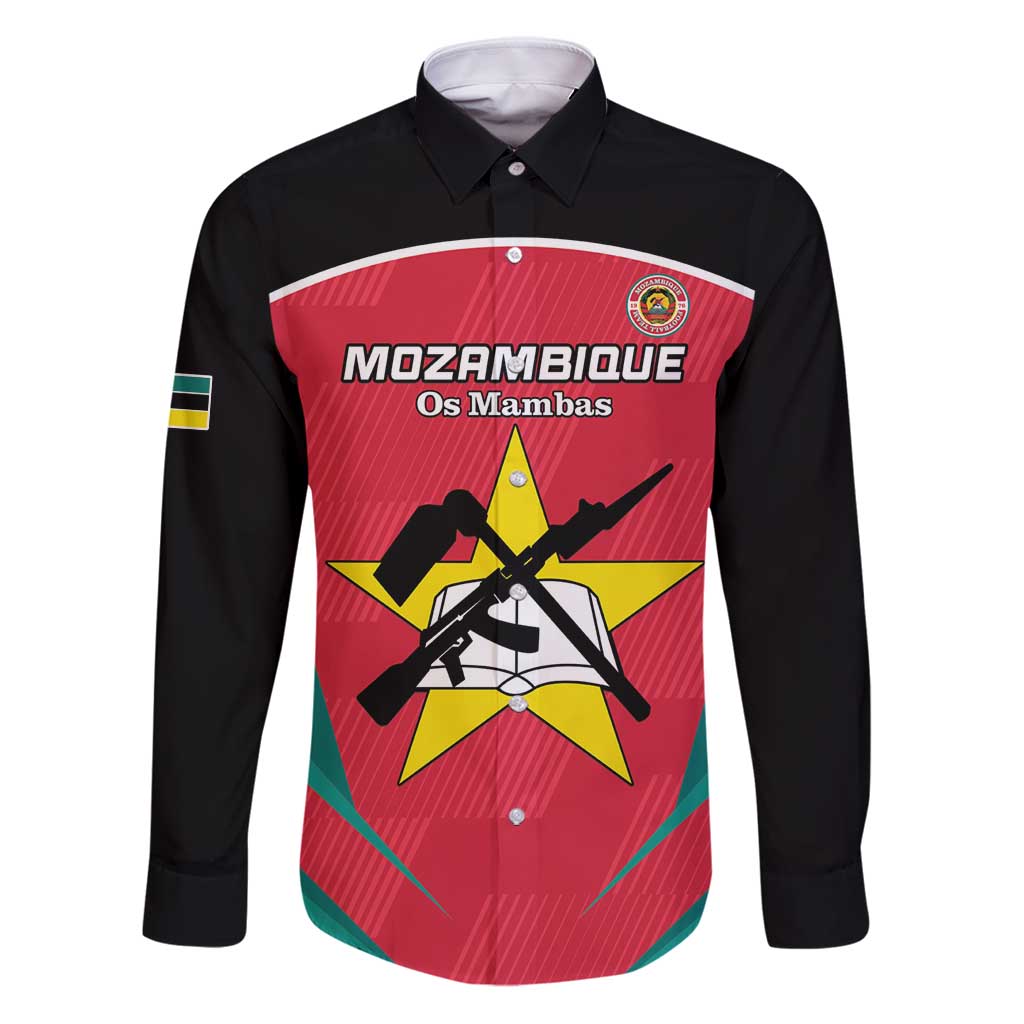 Custom Mozambique Football Family Matching Puletasi and Hawaiian Shirt Go Os Mambas - Wonder Print Shop