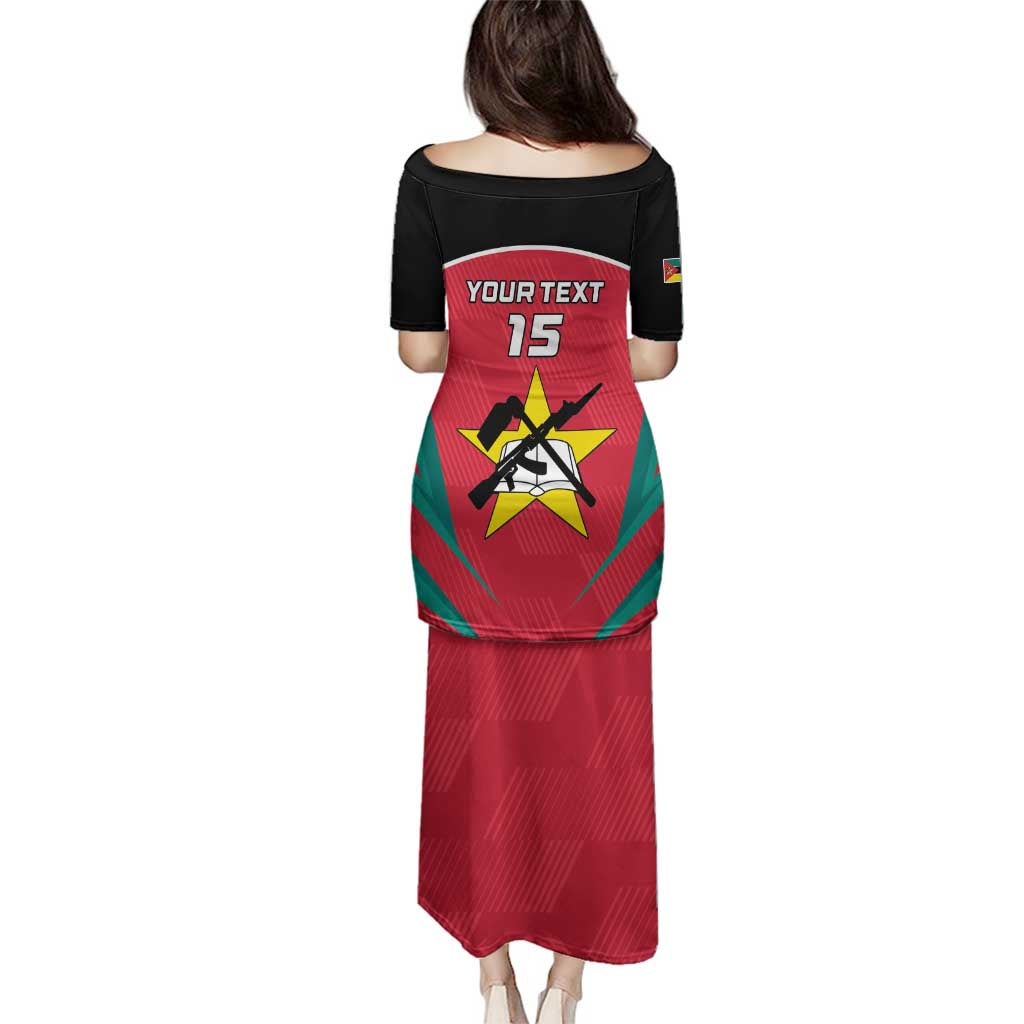 Custom Mozambique Football Family Matching Puletasi and Hawaiian Shirt Go Os Mambas - Wonder Print Shop