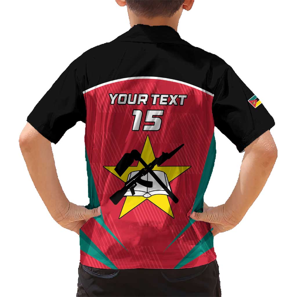 Custom Mozambique Football Family Matching Short Sleeve Bodycon Dress and Hawaiian Shirt Go Os Mambas - Wonder Print Shop
