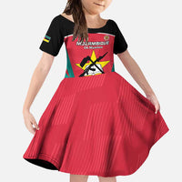Custom Mozambique Football Family Matching Short Sleeve Bodycon Dress and Hawaiian Shirt Go Os Mambas - Wonder Print Shop
