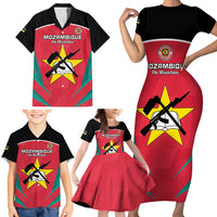 Custom Mozambique Football Family Matching Short Sleeve Bodycon Dress and Hawaiian Shirt Go Os Mambas - Wonder Print Shop