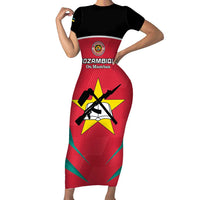 Custom Mozambique Football Family Matching Short Sleeve Bodycon Dress and Hawaiian Shirt Go Os Mambas - Wonder Print Shop