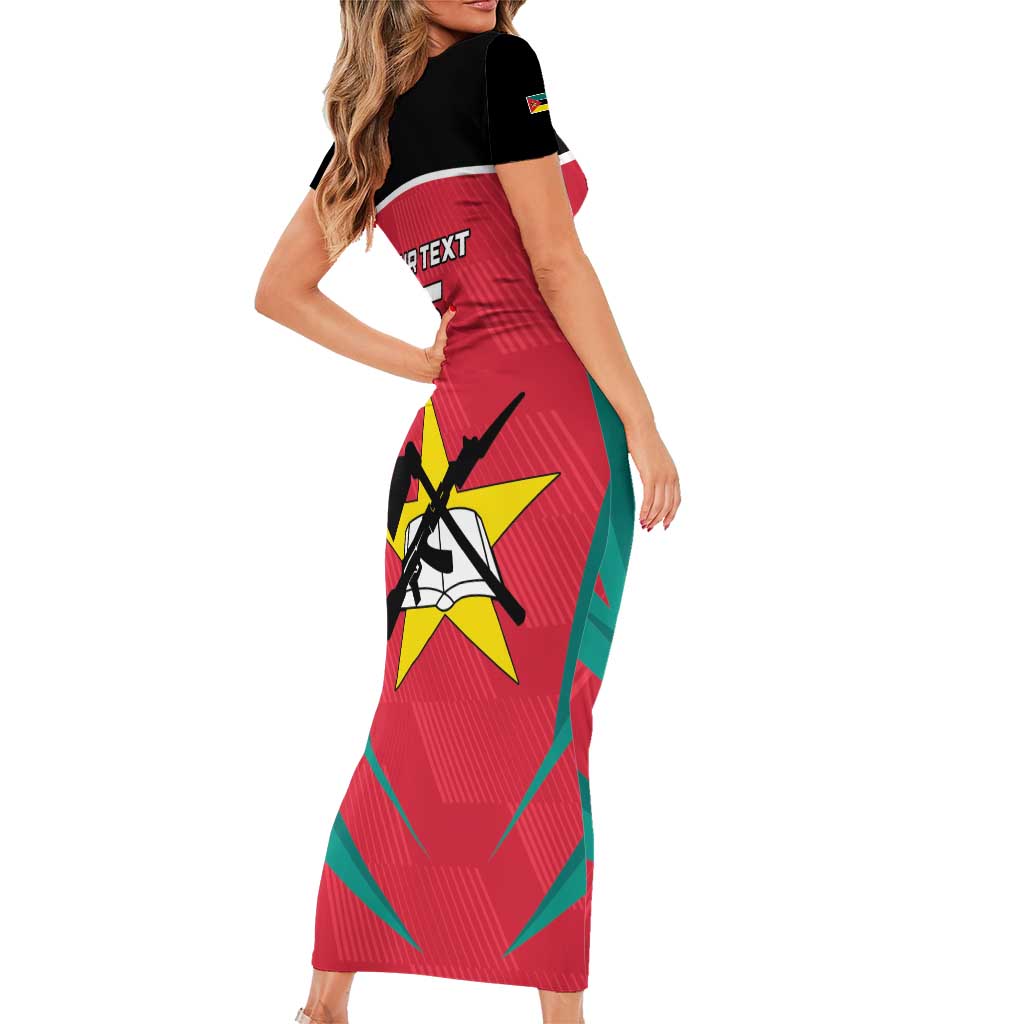 Custom Mozambique Football Family Matching Short Sleeve Bodycon Dress and Hawaiian Shirt Go Os Mambas - Wonder Print Shop
