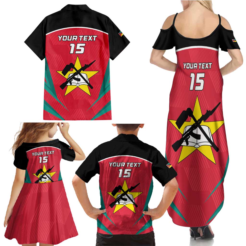 Custom Mozambique Football Family Matching Summer Maxi Dress and Hawaiian Shirt Go Os Mambas - Wonder Print Shop