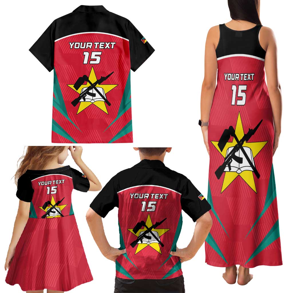 Custom Mozambique Football Family Matching Tank Maxi Dress and Hawaiian Shirt Go Os Mambas - Wonder Print Shop