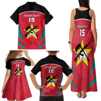 Custom Mozambique Football Family Matching Tank Maxi Dress and Hawaiian Shirt Go Os Mambas - Wonder Print Shop