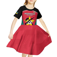 Custom Mozambique Football Kid Short Sleeve Dress Go Os Mambas - Wonder Print Shop