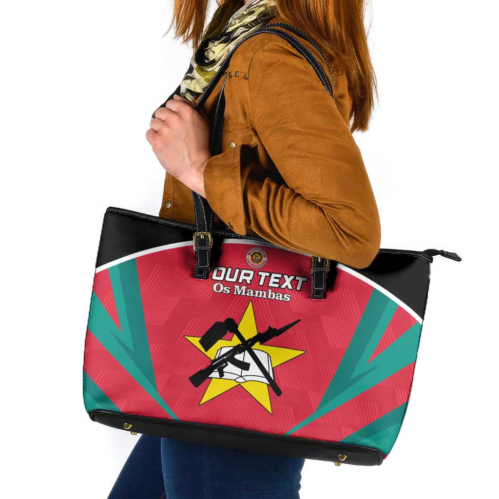 Custom Mozambique Football Leather Tote Bag Go Os Mambas - Wonder Print Shop