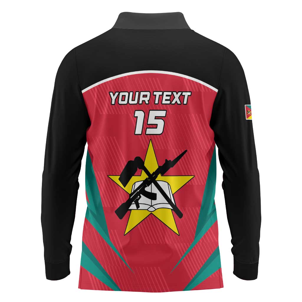 Custom Mozambique Football Long Sleeve Polo Shirt Go Os Mambas - Wonder Print Shop