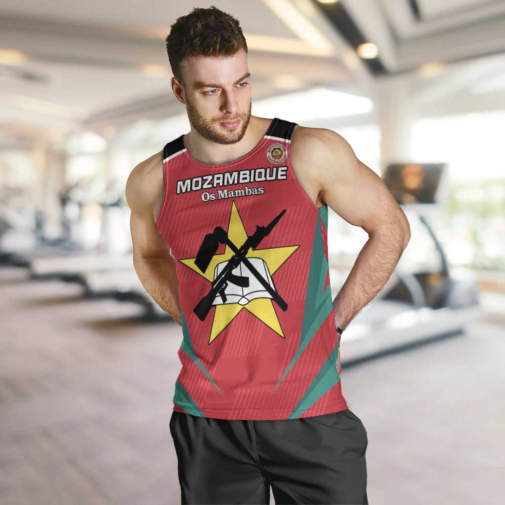 Custom Mozambique Football Men Tank Top Go Os Mambas - Wonder Print Shop