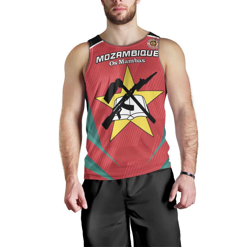 Custom Mozambique Football Men Tank Top Go Os Mambas - Wonder Print Shop