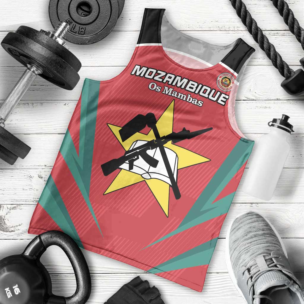 Custom Mozambique Football Men Tank Top Go Os Mambas - Wonder Print Shop