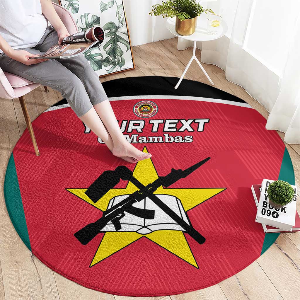 Custom Mozambique Football Round Carpet Go Os Mambas