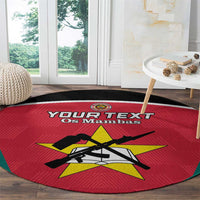 Custom Mozambique Football Round Carpet Go Os Mambas