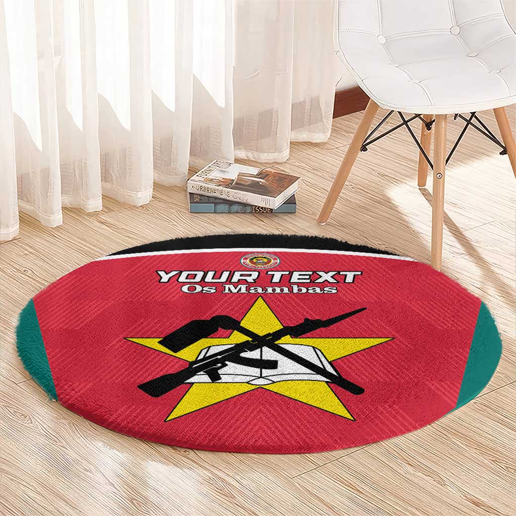 Custom Mozambique Football Round Carpet Go Os Mambas