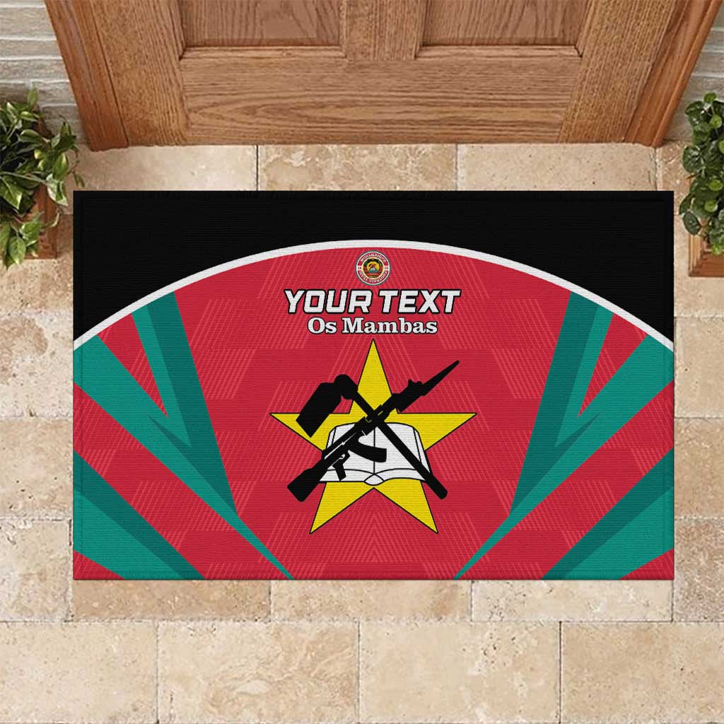 Custom Mozambique Football Rubber Doormat Go Os Mambas - Wonder Print Shop