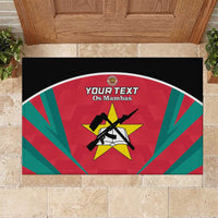 Custom Mozambique Football Rubber Doormat Go Os Mambas - Wonder Print Shop